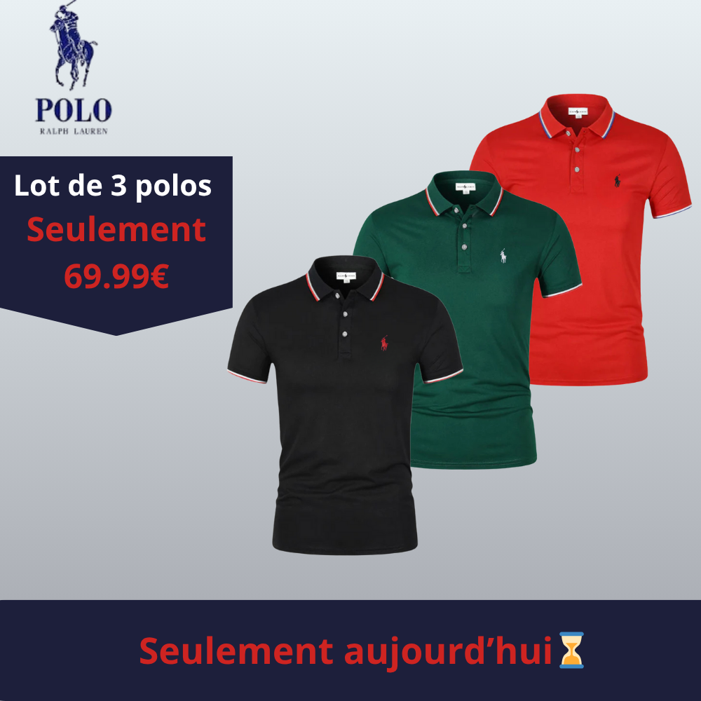 Lot de 3 Polos Classiques R&L™– Élégance & Polyvalence au Quotidien