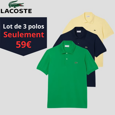 Lot de 3 Polos Classiques LCT – Offre Spéciale